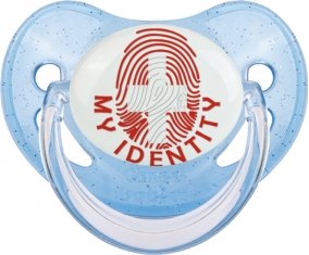 Empreinte My Identity Suisse Tétine Physiologique Bleue à paillette