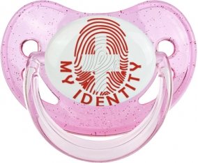Empreinte My Identity Suisse Tétine Physiologique Rose à paillette
