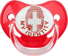 Empreinte My Identity Suisse Tétine Physiologique Rouge à paillette