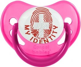 Empreinte My Identity Suisse Tétine Physiologique Rose phosphorescente