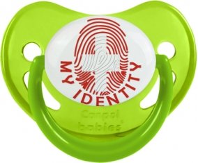 Empreinte My Identity Suisse Tétine Physiologique Vert phosphorescente