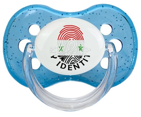 Empreinte My Identity République arabe syrienne Sucette Cerise Bleu à paillette