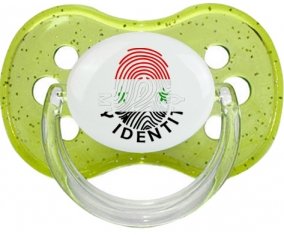 Empreinte My Identity République arabe syrienne Sucette Cerise Vert à paillette