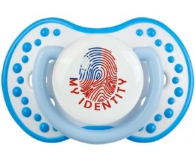 Empreinte My Identity Taïwan Sucette LOVI Dynamic Blanc-bleu phosphorescente