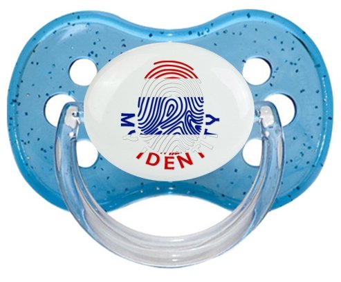 Empreinte My Identity Thaïlande Sucette Cerise Bleu à paillette