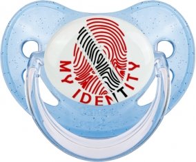 Empreinte My Identity Trinité-et-Tobago Sucette Physiologique Bleue à paillette
