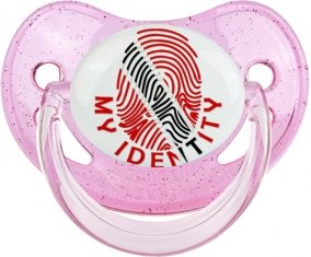 Empreinte My Identity Trinité-et-Tobago Sucette Physiologique Rose à paillette