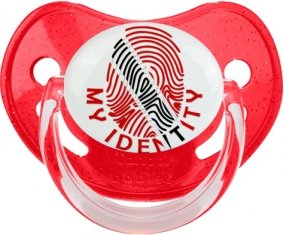 Empreinte My Identity Trinité-et-Tobago Sucette Physiologique Rouge à paillette