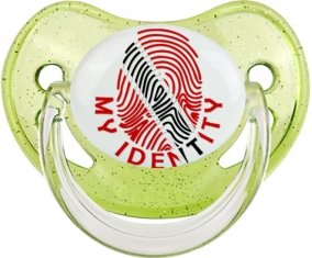 Empreinte My Identity Trinité-et-Tobago Sucette Physiologique Vert à paillette