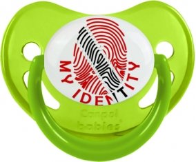 Empreinte My Identity Trinité-et-Tobago Sucette Physiologique Vert phosphorescente