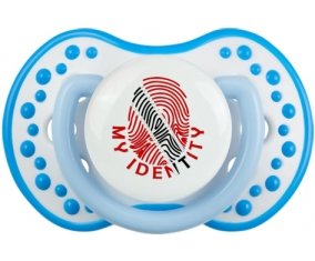 Empreinte My Identity Trinité-et-Tobago Sucette LOVI Dynamic Blanc-bleu phosphorescente