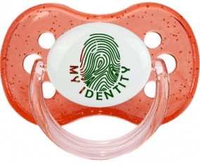 Empreinte My Identity Turkménistan Sucette Cerise Rouge à paillette