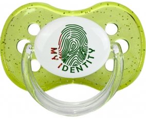 Empreinte My Identity Turkménistan Sucette Cerise Vert à paillette