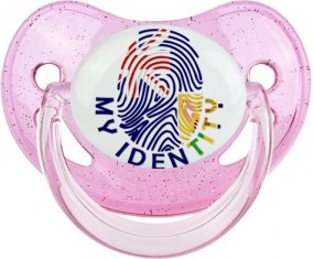 Empreinte My Identity Îles Turques-et-Caïques Sucette Physiologique Rose à paillette