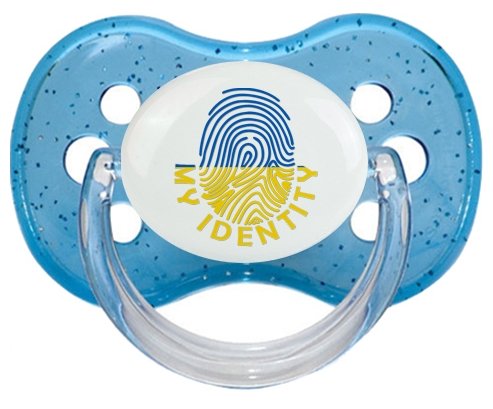 Empreinte My Identity Ukraine Sucette Cerise Bleu à paillette