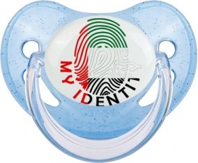 Empreinte My Identity Emirats Arabes Unis Sucette Physiologique Bleue à paillette