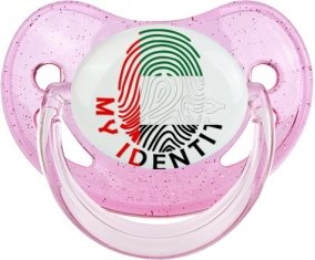 Empreinte My Identity Emirats Arabes Unis Sucette Physiologique Rose à paillette