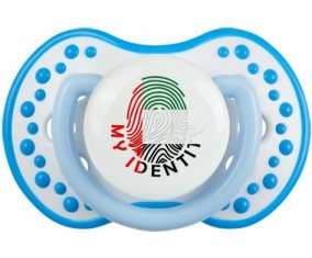 Empreinte My Identity Emirats Arabes Unis Sucette LOVI Dynamic Blanc-bleu phosphorescente