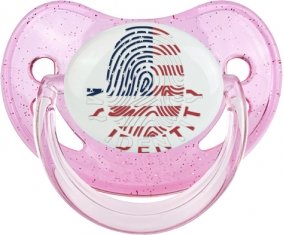 Empreinte My Identity Les États-Unis d'Amérique Tétine Physiologique Rose à paillette