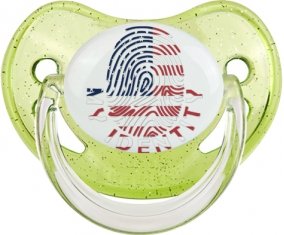 Empreinte My Identity Les États-Unis d'Amérique Tétine Physiologique Vert à paillette