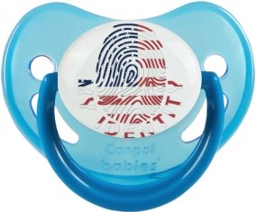 Empreinte My Identity Les États-Unis d'Amérique Tétine Physiologique Bleue phosphorescente