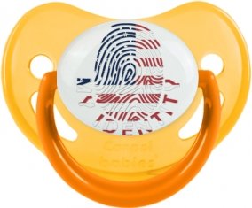 Empreinte My Identity Les États-Unis d'Amérique Tétine Physiologique Jaune phosphorescente