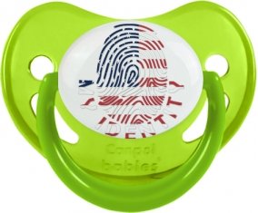 Empreinte My Identity Les États-Unis d'Amérique Tétine Physiologique Vert phosphorescente