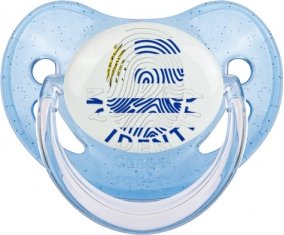 Empreinte My Identity Uruguay Sucette Physiologique Bleue à paillette