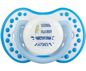 Empreinte My Identity Uruguay Sucette LOVI Dynamic Blanc-bleu phosphorescente