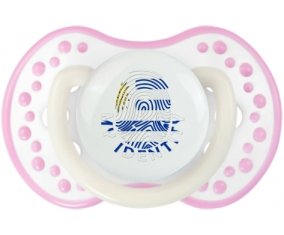 Empreinte My Identity Uruguay Sucette LOVI Dynamic Blanc-rose phosphorescente
