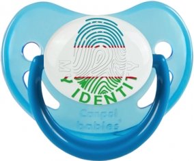 Empreinte My Identity Ouzbékistan Sucette Physiologique Bleue phosphorescente