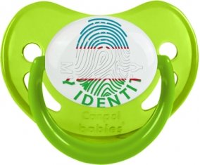 Empreinte My Identity Ouzbékistan Sucette Physiologique Vert phosphorescente