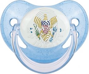 Empreinte My Identity Îles Vierges britanniques Tétine Physiologique Bleue à paillette