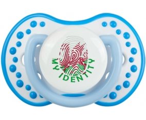 Empreinte My Identity Pays de Galles Tétine LOVI Dynamic Blanc-bleu phosphorescente