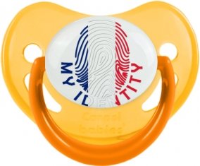Empreinte My Identity Wallis et Futuna Sucette Physiologique Jaune phosphorescente