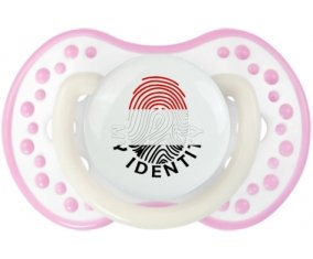 Empreinte My Identity Yémen Sucette LOVI Dynamic Blanc-rose phosphorescente