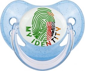 Empreinte My Identity Zambie Tétine Physiologique Bleue à paillette