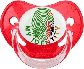 Empreinte My Identity Zambie Tétine Physiologique Rouge à paillette