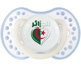 Algérie en arabe + cœur Sucette LOVI Dynamic Blanc-cyan classique