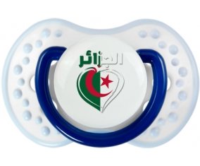 Algérie en arabe + cœur Sucette LOVI Dynamic Marine-blanc-bleu classique