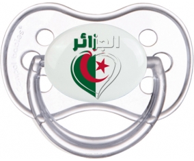 Algérie en arabe + cœur Tétine Anatomique Transparente classique