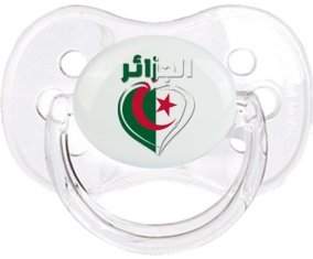 Algérie en arabe + cœur Sucette Cerise Transparent classique
