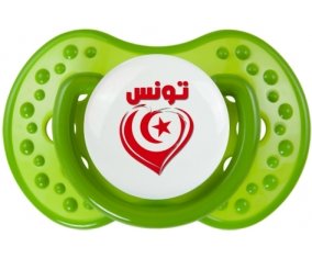 Tunisie en arabe + cœur : Sucette LOVI Dynamic personnalisée