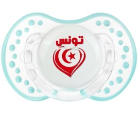 Tunisie en arabe + cœur Sucette LOVI Dynamic Retro-blanc-lagon classique