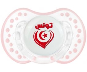 Tunisie en arabe + cœur Sucette LOVI Dynamic Retro-blanc-rose-tendre classique