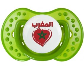 Maroc en arabe + cœur Sucete LOVI Dynamic Vert classique