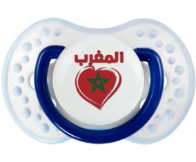 Maroc en arabe + cœur Sucete LOVI Dynamic Marine-blanc-bleu classique