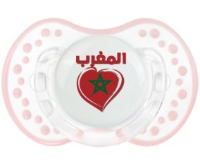 Maroc en arabe + cœur Sucete LOVI Dynamic Retro-blanc-rose-tendre classique
