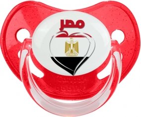 Égypte en arabe + cœur Sucete Physiologique Rouge à paillette