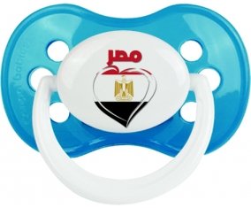 Égypte en arabe + cœur Sucette Anatomique Cyan classique